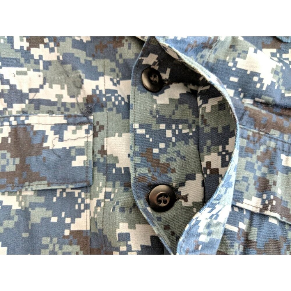 US Navy Digital Camo Working Blouse Women's Blue Size Small Short - Picture 5 of 7